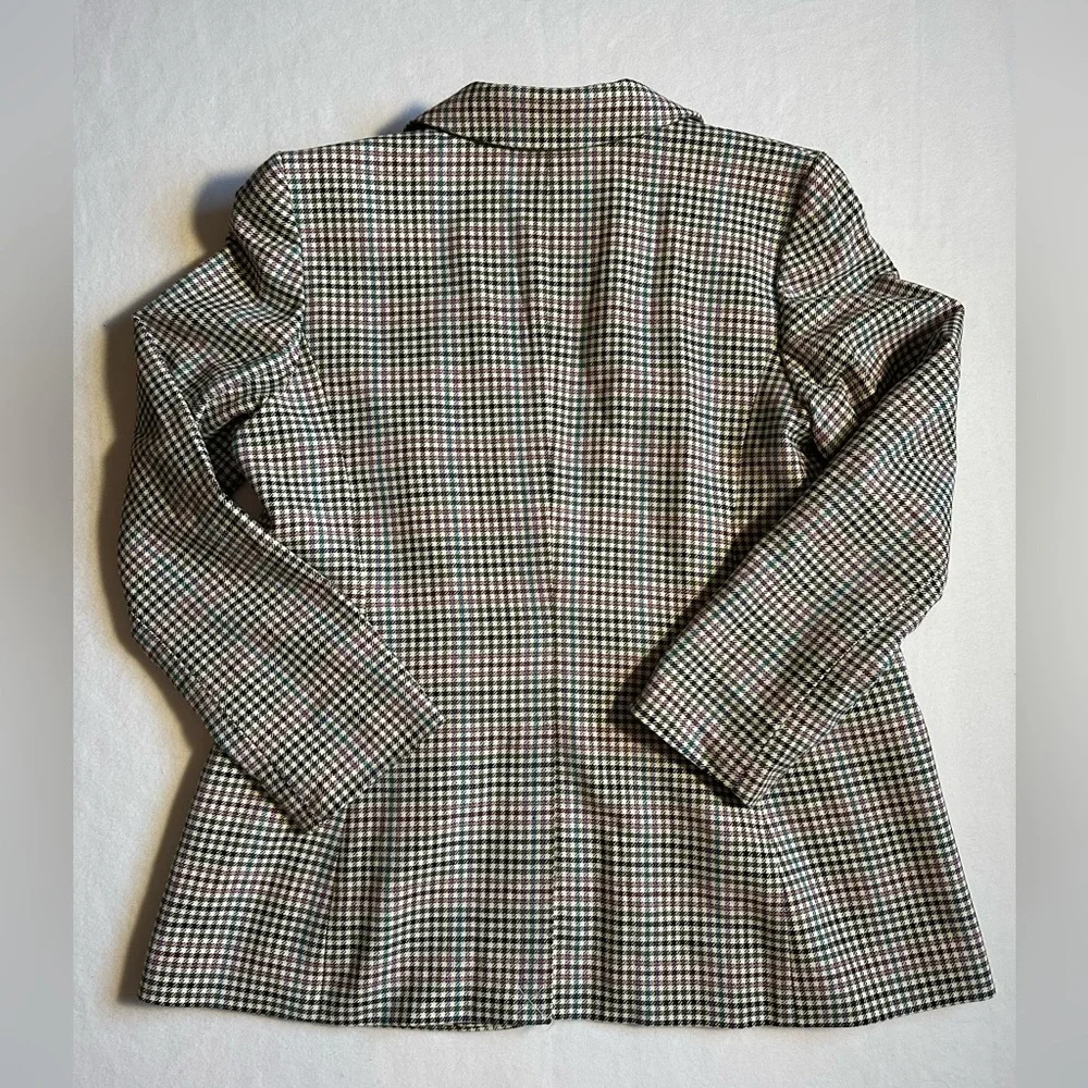 Talbots Houndstooth Blazer Size 12 NWT Western Preppy Plaid Jacket Classic - Picture 9 of 9